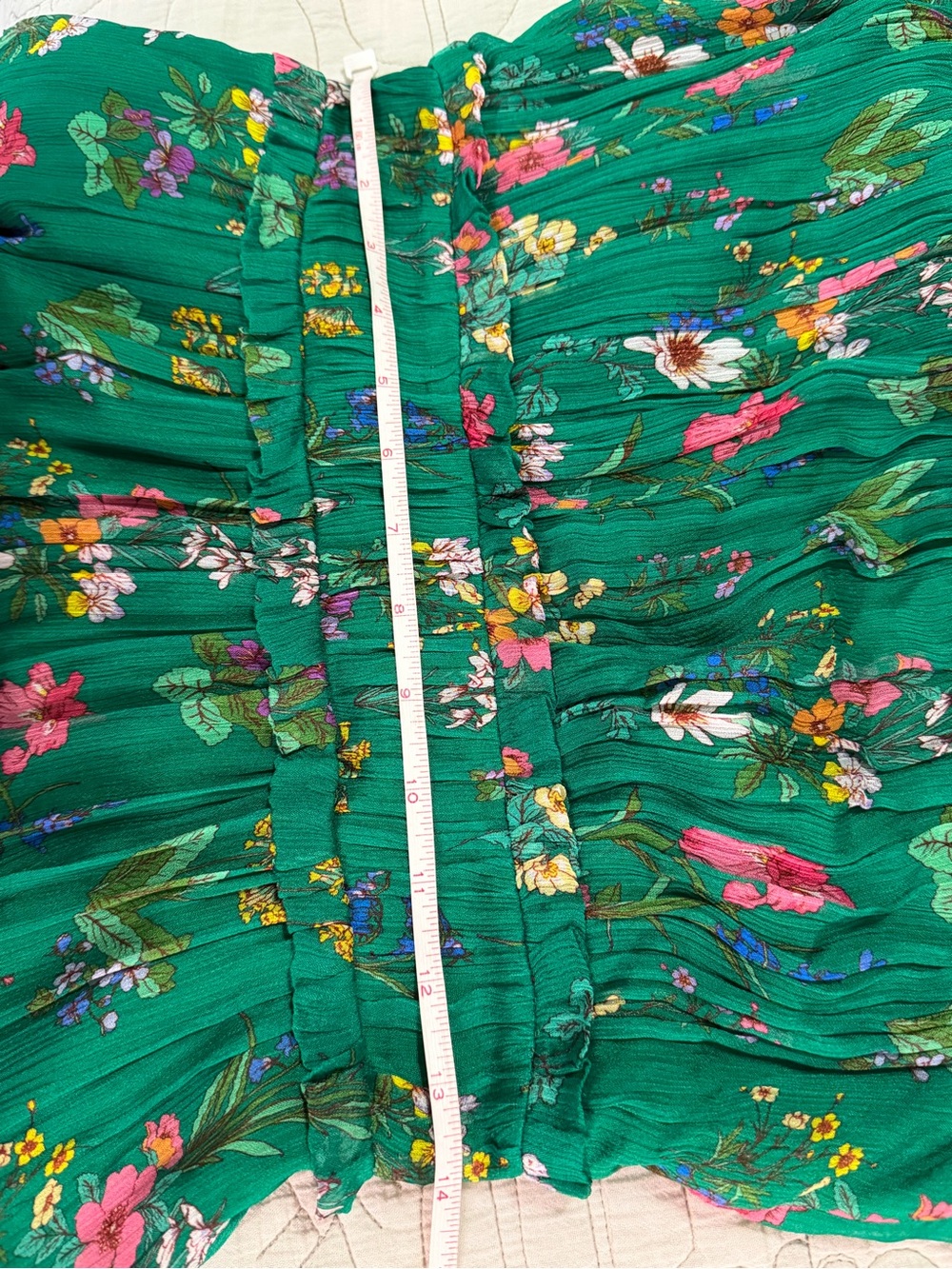NWT Boden Sleeveless Ruffle Dress in Bear Grass, Delicate Blossom size 8 - Picture 11 of 14